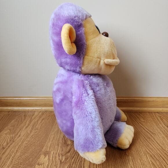 Vintage Union Toy Plush Monkey Purple 18" Stuffed Animal 1982 - Picture 6 of 11